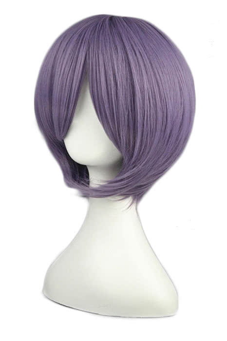 35cm The Melancholy Of Haruhi Suzumiya Nagato Yuki Cosplay Wigs Short Purple Woman Wigs