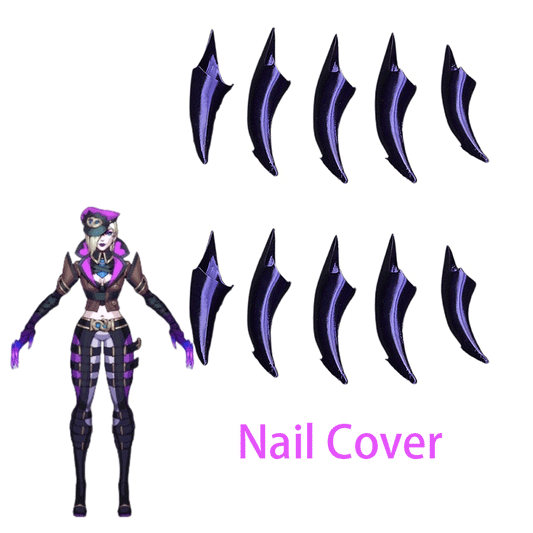 League Of Legends LOL Awaken Evelynn Cosplay Nail Cover