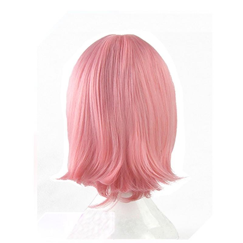 Naruto Sakura Haruno Pink Short Straight Cosplay Wigs