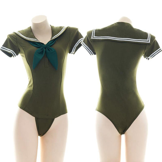 Navy Green One-piece Suit Cosplay Costume