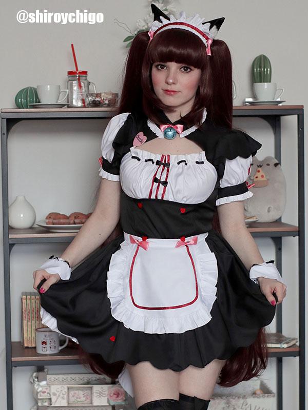 NEKOPARA Chocolat 110 cm Long Brown Cosplay Wigs