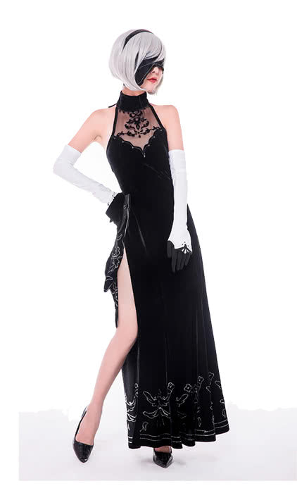 Nier: Automata Game 2b Evening Dress Cosplay Costumes