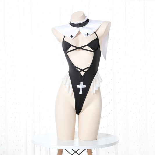 Nun Sexy Lingerie Halloween Cosplay Costume