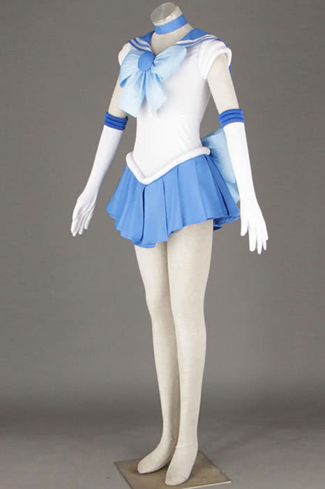 Sailor Moon Sailor Mercury Mizuno Ami Amy Anderson Fighting Uniform Cosplay Costume