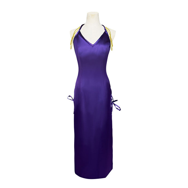 One Piece Nami Halloween Purple Dress Cosplay Costume