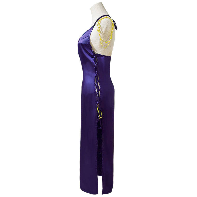 One Piece Nami Halloween Purple Dress Cosplay Costume