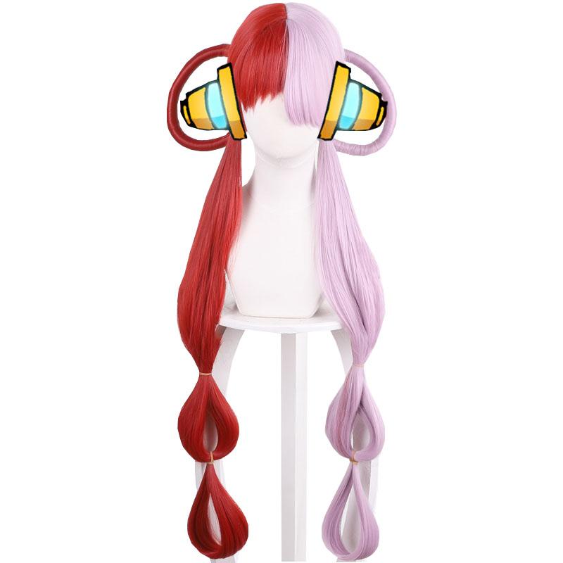 One Piece Film Red Uta Red Mixed Pink Cosplay Wigs