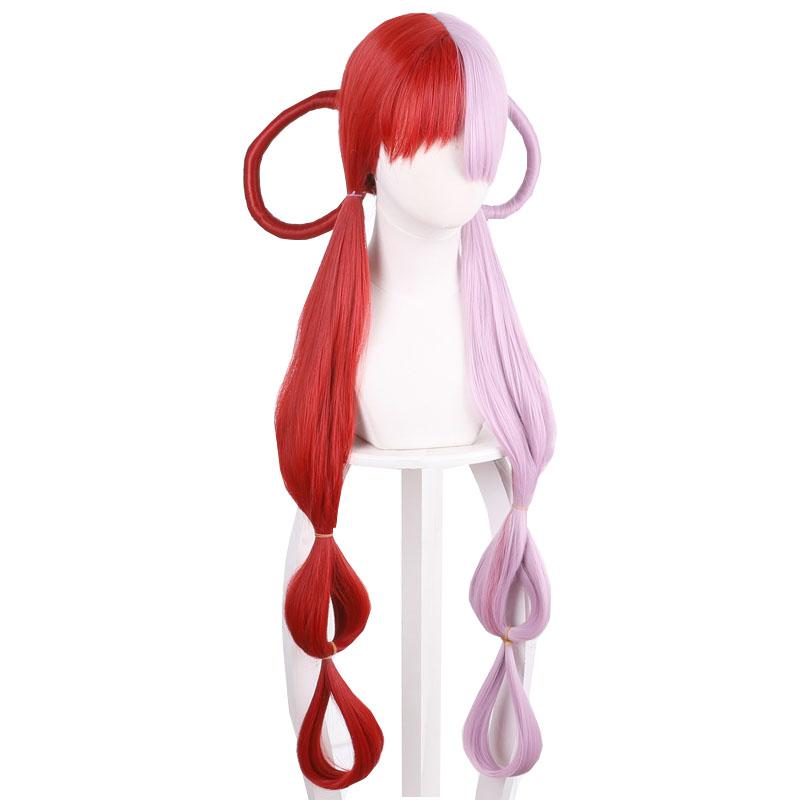One Piece Film Red Uta Red Mixed Pink Cosplay Wigs
