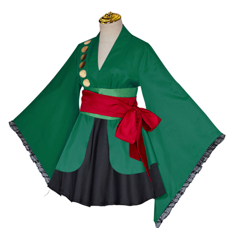 One Piece Roronoa Zoro Fanart Genderband Cosplay Costume