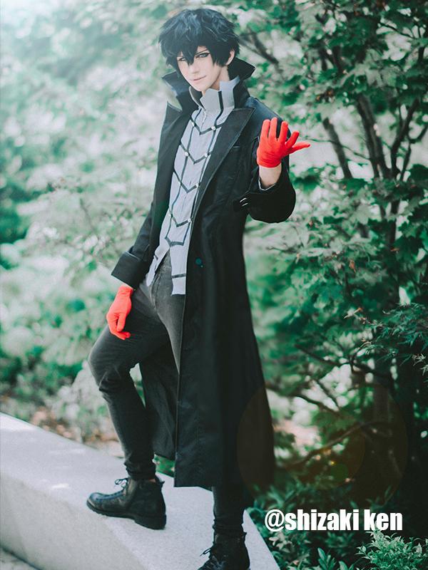 Persona 5 Joker Black Suit Game Cosplay