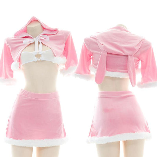 Pink Cute Bunny Girl Pajama Cosplay Costume