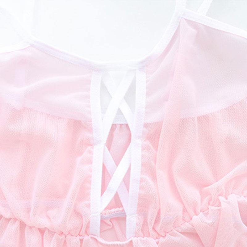 Pink Transparent Cute Plush Pajama Cosplay Costume
