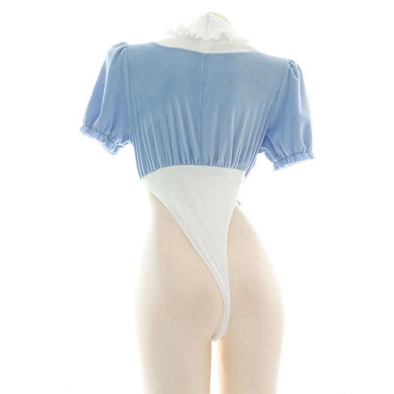 Plush High Fork Sexy Bow Underwear Cosplay Costume