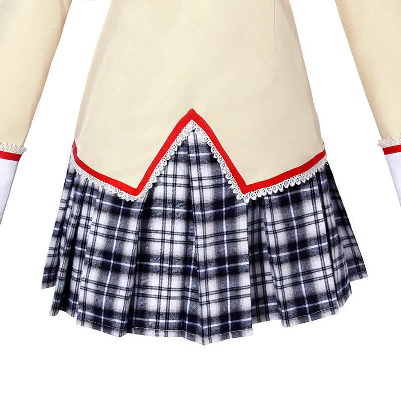 Puella Magi Madoka Magica Yellow School Uniform Cosplay Costumes