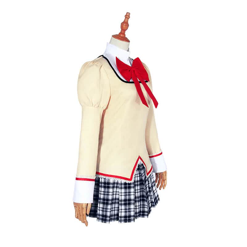 Puella Magi Madoka Magica Yellow School Uniform Cosplay Costumes