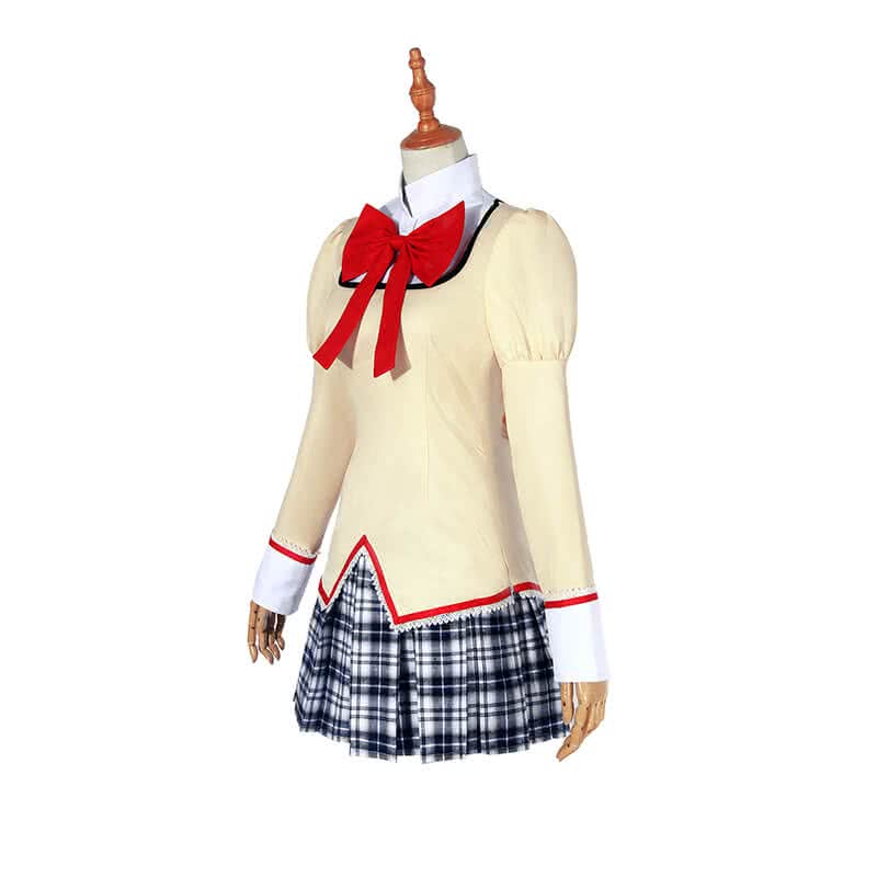 Puella Magi Madoka Magica Yellow School Uniform Cosplay Costumes