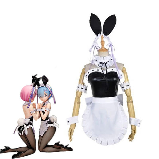 ReZERO -Starting Life in Another World Rem Ram Anime Bunny Girl Cosplay Costumes