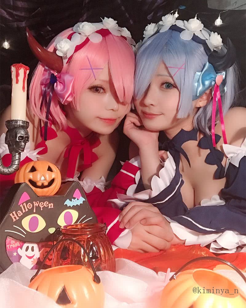 Re:ZERO -Starting Life in Another World Rem Ram Anime Little Devil Cosplay Costumes