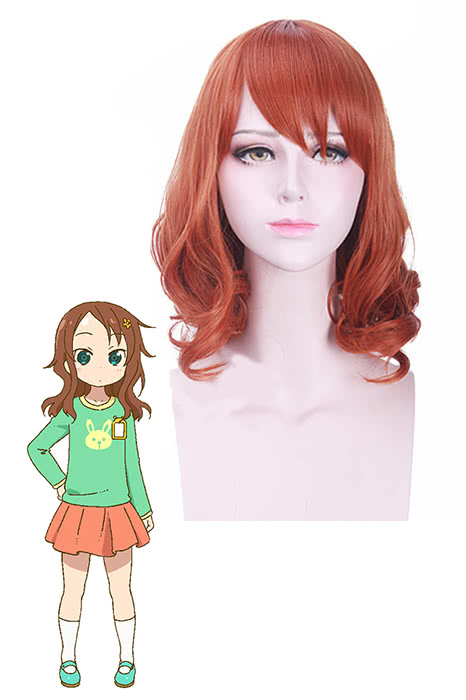 Miss Kobayashi's Dragon Maid Riko Saikawa Cute Long Orange Cosplay Wigs