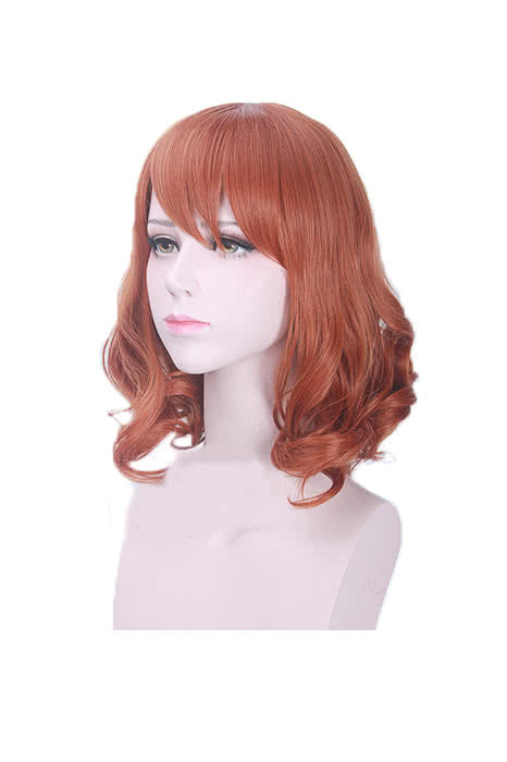 Miss Kobayashi's Dragon Maid Riko Saikawa Cute Long Orange Cosplay Wigs