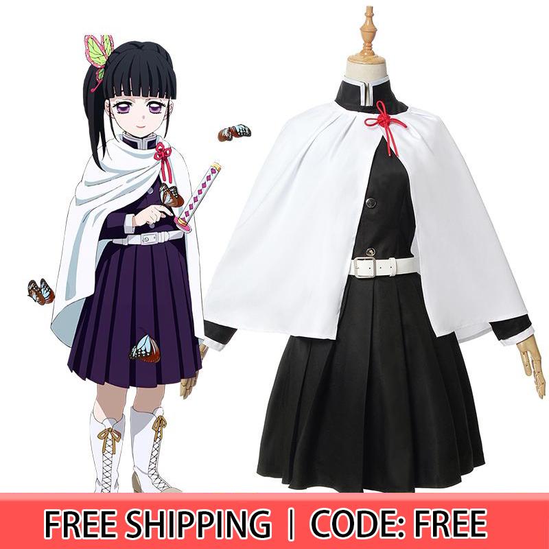 【Size: L-3XL Last Batch】【In Stock】Demon Slayer Tsuyuri Kanao Female Uniform Cosplay Costume