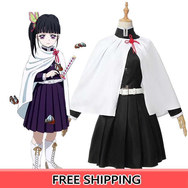 【Size: L-3XL Last Batch】【In Stock】Demon Slayer Tsuyuri Kanao Female Uniform Cosplay Costume
