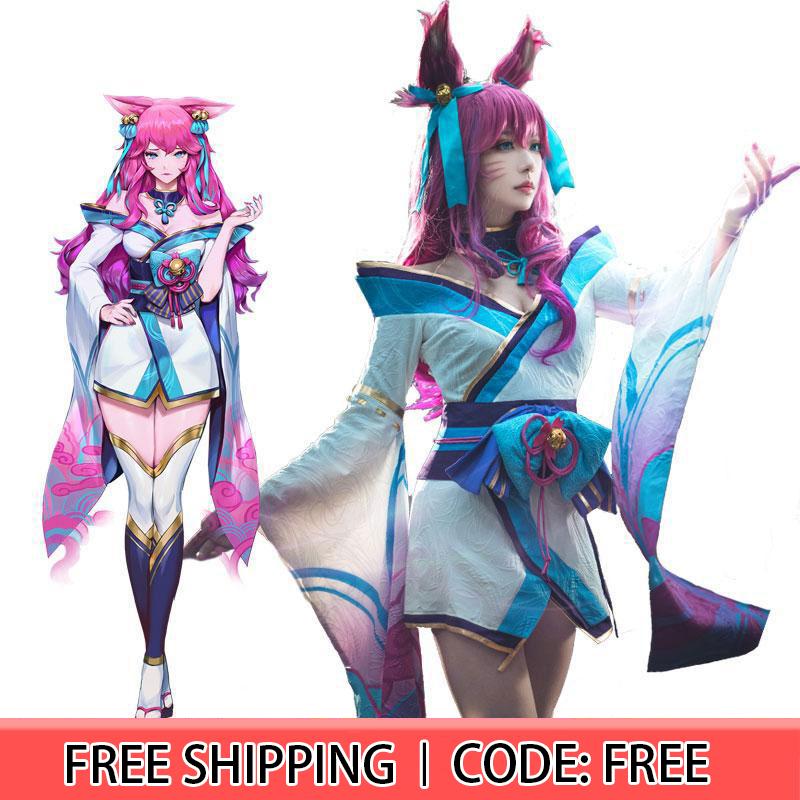 LOL Spirit Blossom Ahri Cosplay Costume