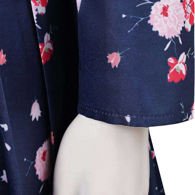 RoleCosplay Joker 2 Lady Gaga Harley Quinn Purple Floral Dress Cosplay Costume