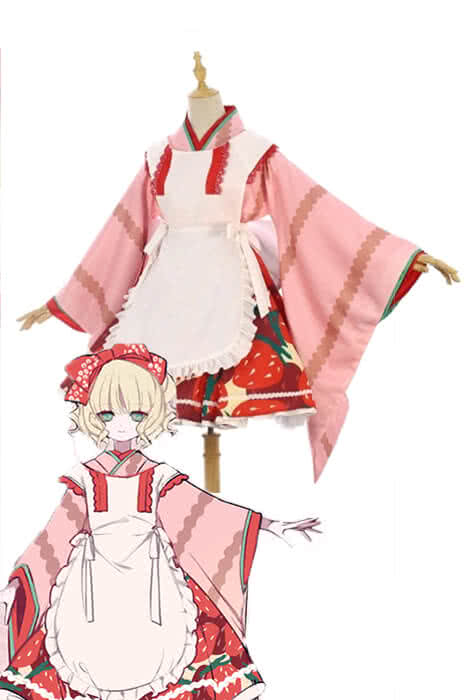 Rozen Maiden Hinaichigo Pink Kimono Anime Cosplay Costumes