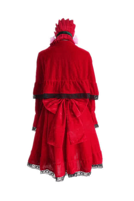 Rozen Maiden Shinku Lolita Red Maid Dress Cosplay Costumes