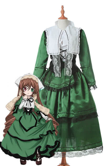 Rozen Maiden Suiseiseki Green Lolita Cosplay Costumes