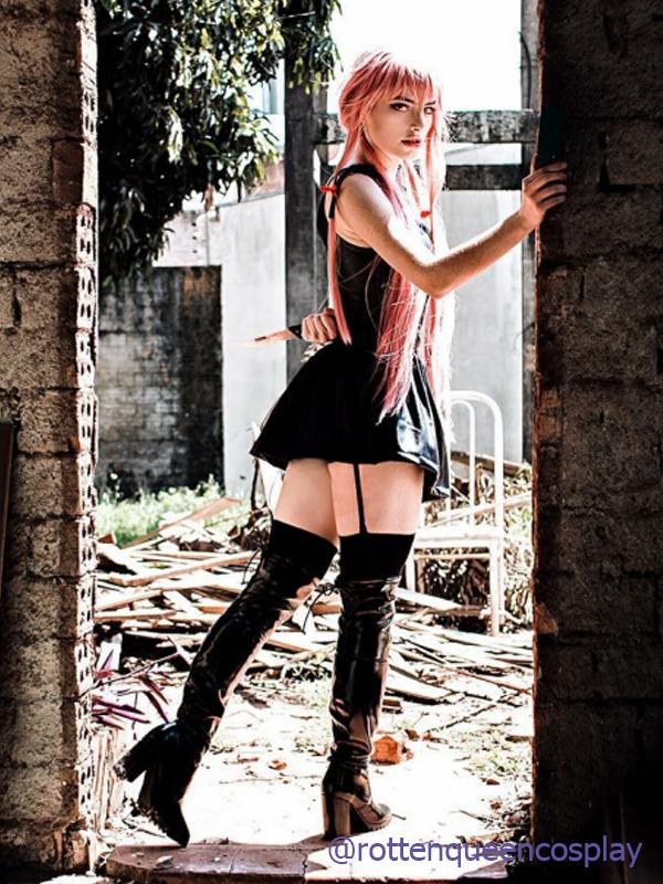The Future Diary Yuno Gasai Black Dress Cosplay Costume