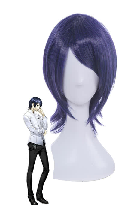 Persona 5 Yusuke Kitagawa short mixed color wigs