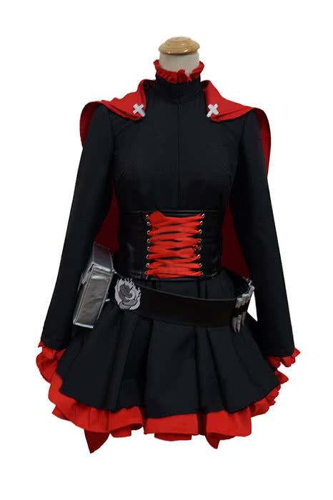 Ruby Rose Red and Black Anime Cosplay Costumes