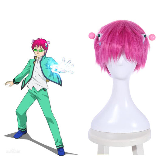 Saiki Kusuo no sai-nan  Saiki Kusuo Pink Short Cosplay Wigs