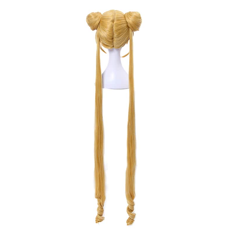 Sailor Moon Serena Tsukino 5 Version Sailor Long Golden Cosplay Wigs