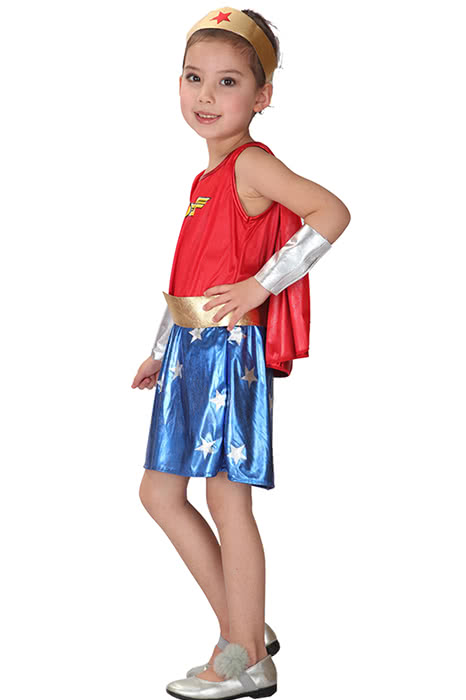 Kids Halloween Party Cosplay Costume Superman Power