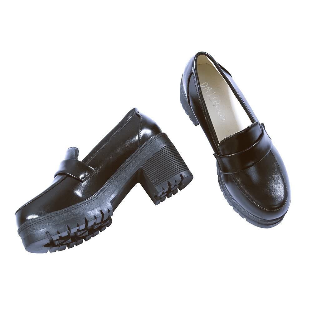 Japanese Student shoes JK Uniforms Shoes Lolita Shoes Black high-heeled Cosplay Shoes