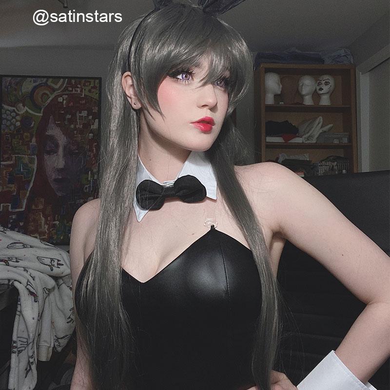 Seishun Buta Yarou wa Bunny Girl Senpai no Yume wo Minai Sakurajima Mai Bunny girl Cosplay Costume