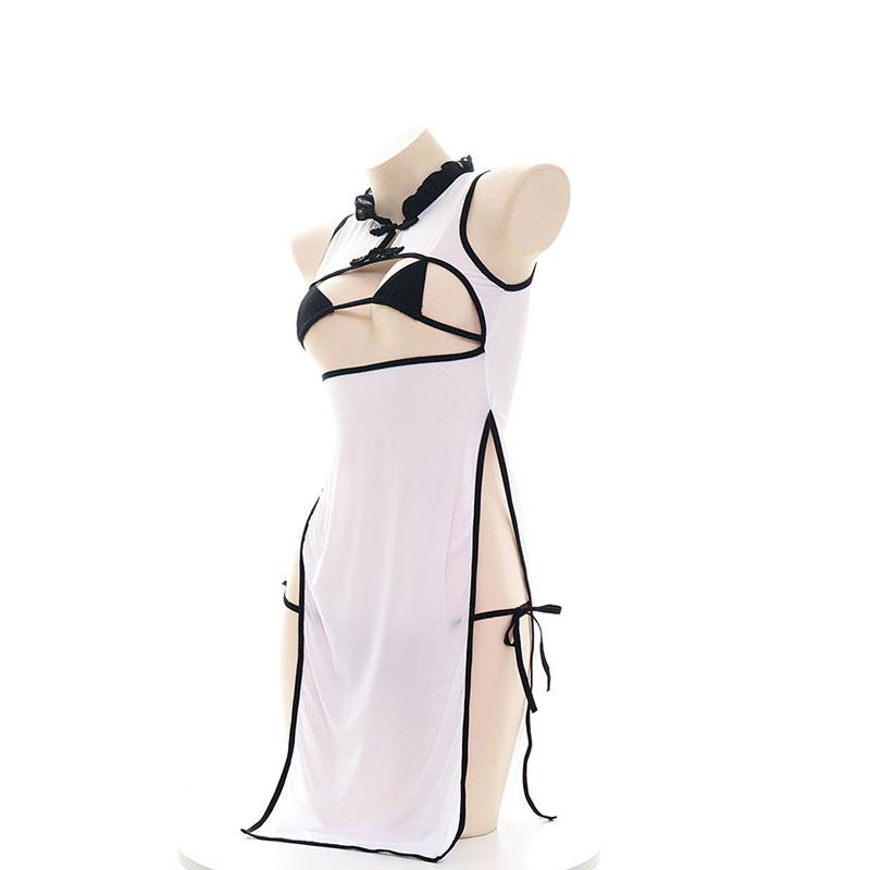 Sexy Cheongsam Translucent Lingerie Cosplay Costume