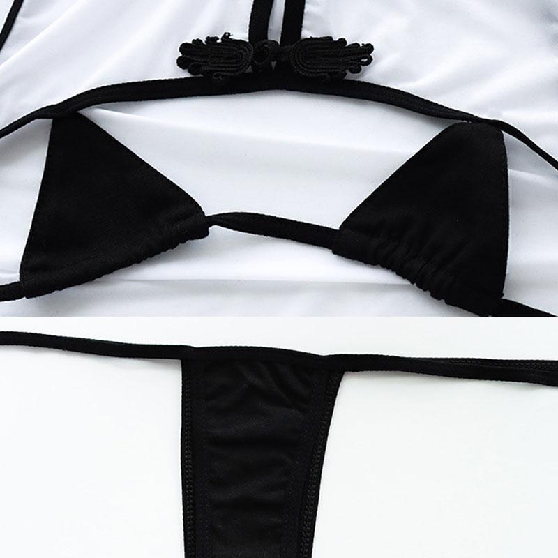 Sexy Cheongsam Translucent Lingerie Cosplay Costume