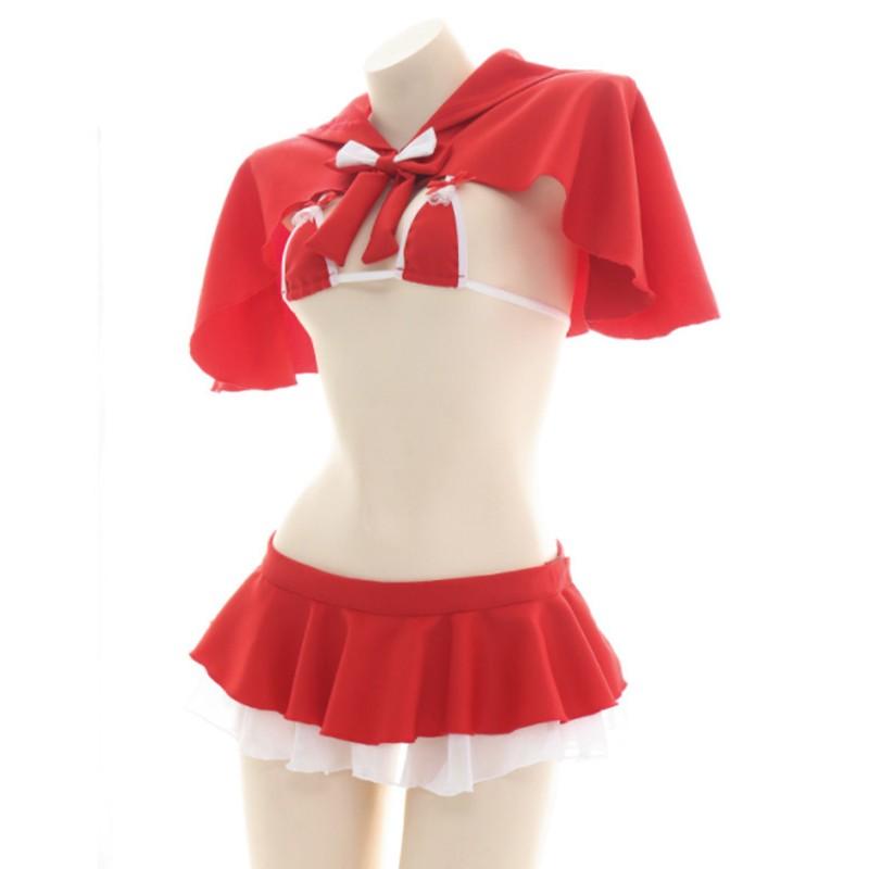 Sexy Suit Hoodie Cloak Christmas Cosplay Costume