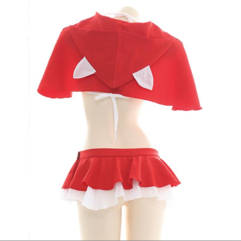 Sexy Suit Hoodie Cloak Christmas Cosplay Costume
