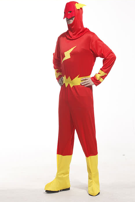 Halloween The Tick Superman Red And Yellow Jumpsuit Cosplay Costume