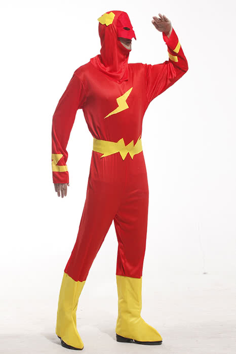 Halloween The Tick Superman Red And Yellow Jumpsuit Cosplay Costume