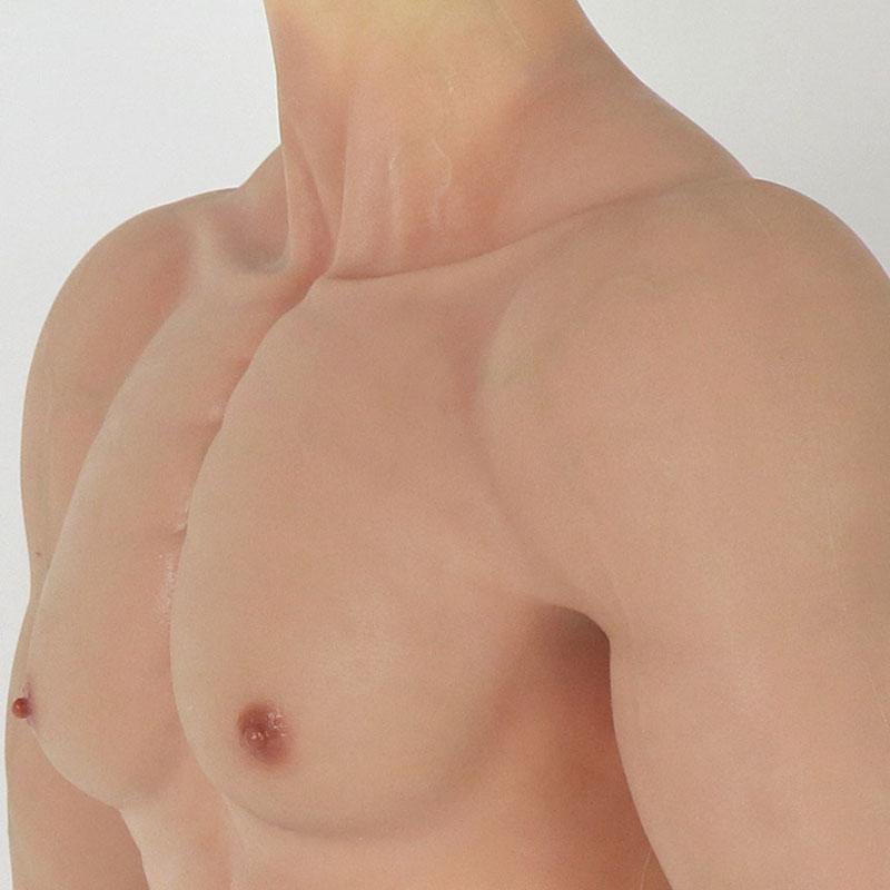 Silicone False Fake Muscle Elasticity Chest Man 4 Color Cosplay Prop