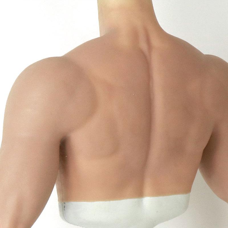Silicone False Fake Muscle Elasticity Chest Man 4 Color Cosplay Prop