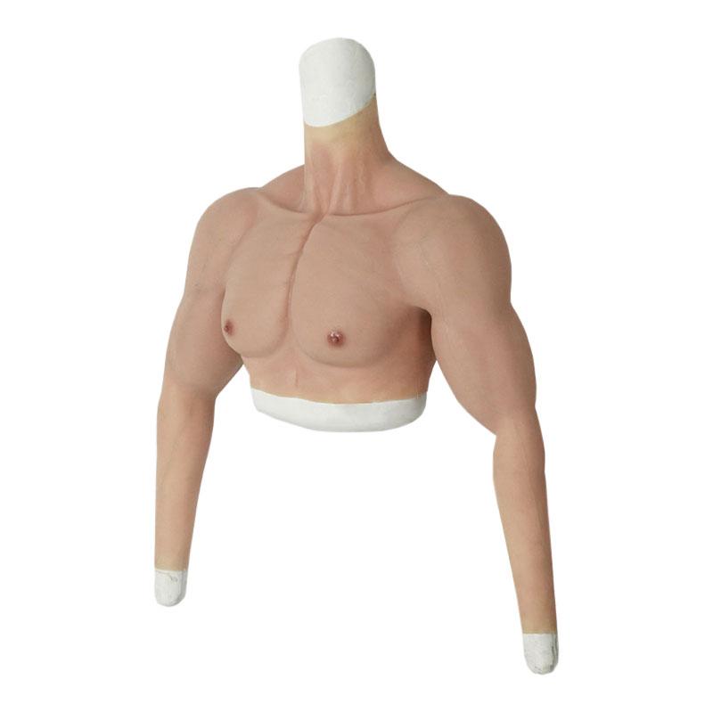 Silicone False Fake Muscle Elasticity Chest Man 4 Color Cosplay Prop