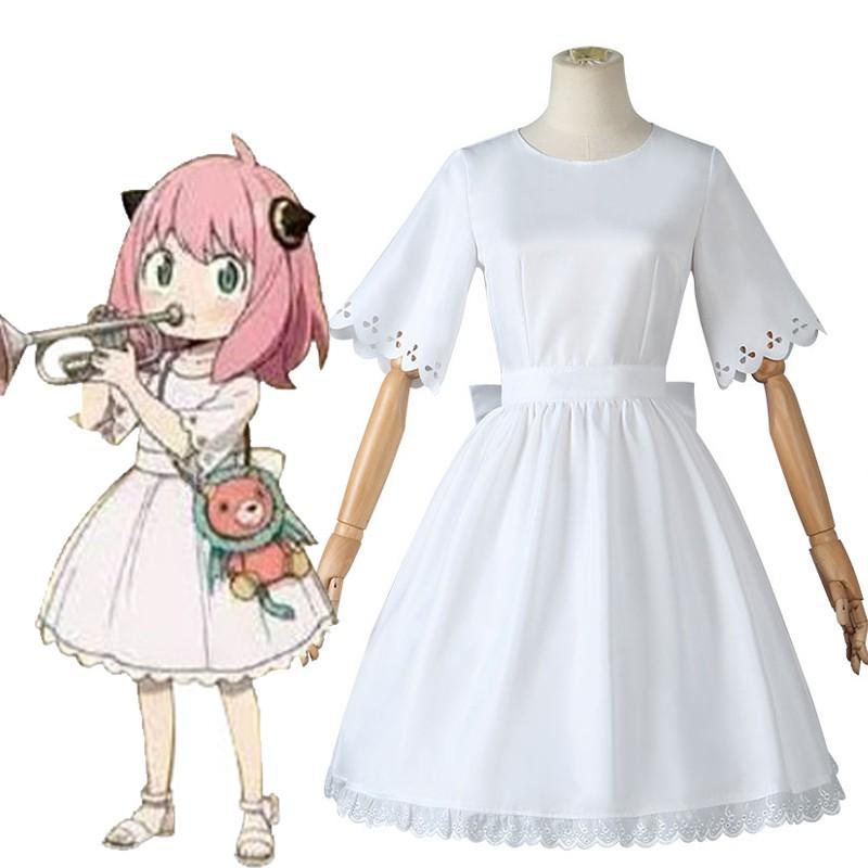 SPY×FAMILY Forger Anya White Dress Cosplay Costume