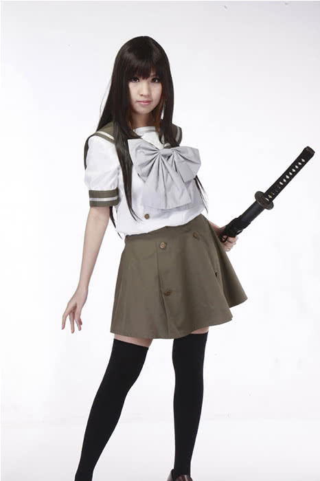 Shakugan No Shana Shana Misaki High School Girl's Summer School Sailor Uniform Cosplay Costume